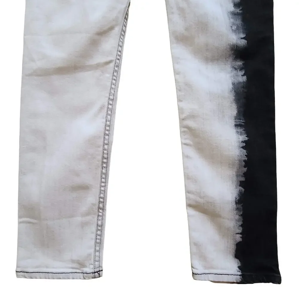 HUDSON x BAJA EAST Holly High-Rise Jeans Black‎ to White BEW4151DBQ Women's 28
